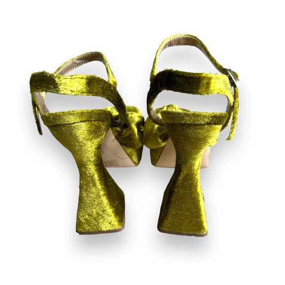 Circus by Sam Edelman Citron Audrea Velvet Platform Ankle Strap Heels Disco Sz 9 - Picture 3 of 12